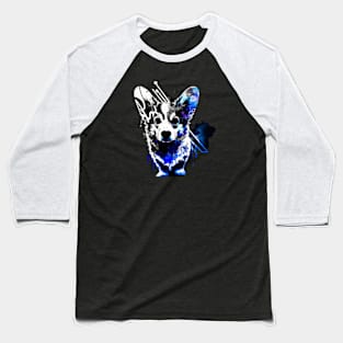 Corgi Minimal Stencil Art Print Baseball T-Shirt